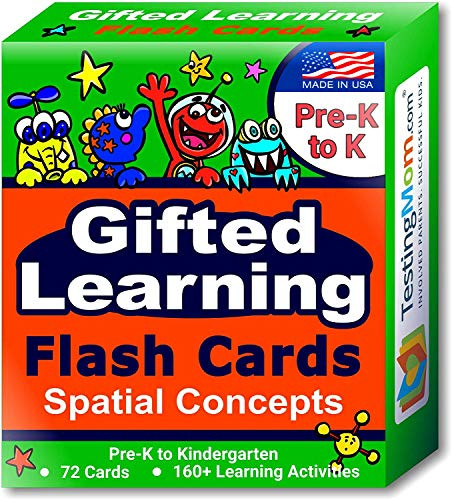 TestingMom-com Gifted Learning Flash Cards  Visual Spatial Concepts for Pre-K  Kindergarten  Educational Practice for The NNAT Test  NNAT2  NNAT3  CogAT Test  OLSAT  WPPSI  AABL  and More!