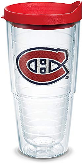 Tervis NHL Montreal Canadiens Primary Logo Tumbler with Emblem and Red Lid 24oz Clear Tervis NHL Montreal Canadiens Primary Logo Tumbler with Emblem and Red Lid 24oz Clear