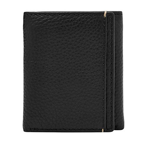 Relic by Fossil Men s Langton Leather and Polyester Trifold Wallet  Color  Black Model  RML0906001