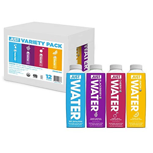 JUST Water Variety Pack - Spring Water Infused with Organic Fruit Eco-Friendly Boxed Bottled Water - Zero Sugar Artificial Flavors or Sweeteners Alkaline pH of 8-0 - 16-9 fl oz Pack of 12 JUST Water Variety Pack - Spring Water Infused with Organic Fruit Eco-Friendly Boxed Bottled Water - Zero Sugar Artificial Flavors or Sweeteners Alkaline pH of 8-0 - 16-9 fl oz Pack of 12