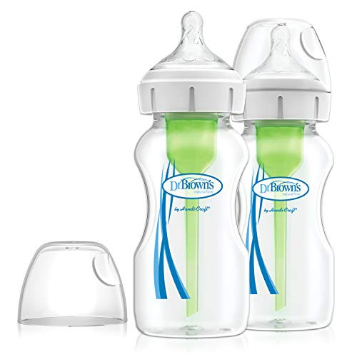 Dr Brown s Options Anti-Colic Wide Neck Baby Bottles  270ml Twin Pack