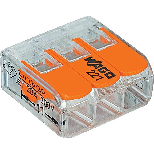 Wago 221-413 LEVER-NUTS 3 Conductor Compact Connectors 100 PK Wago 221-413 LEVER-NUTS 3 Conductor Compact Connectors 100 PK