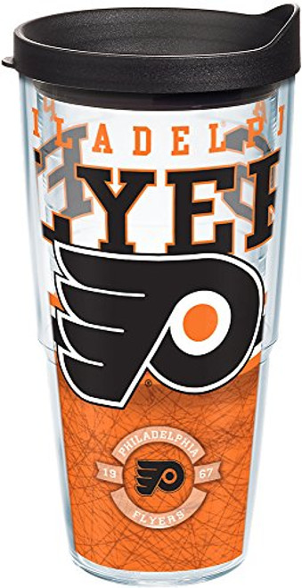 Tervis NHL Philadelphia Flyers Core Tumbler with Wrap and Black Lid 24oz Clear Tervis NHL Philadelphia Flyers Core Tumbler with Wrap and Black Lid 24oz Clear