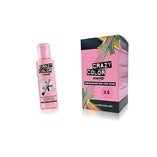 Crazy Color Platinum No-28100ml Box of 4 - Semi Permanent Colour Hair Dye