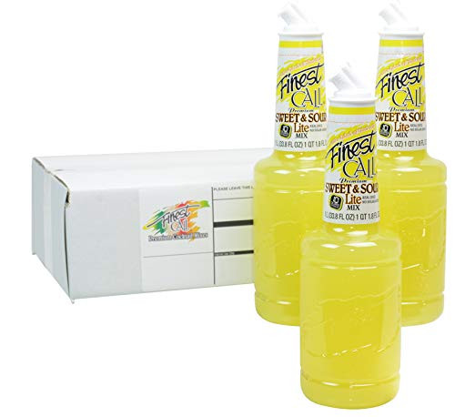 Finest Call Premium Sweet Sour LITE Drink Mix 1 Liter Bottle 33-8 Fl Oz Pack of 3 Finest Call Premium Sweet Sour LITE Drink Mix 1 Liter Bottle 33-8 Fl Oz Pack of 3