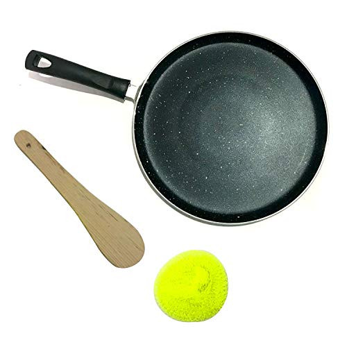 Dosa Tawa Dosa Pan Cookware Pan Induction Base Concave Pan Griddle pan Dosa Tawa Indian Style Cookware pan Compatible Flat Tava Non-Stick Dosa Tava Cookware pan