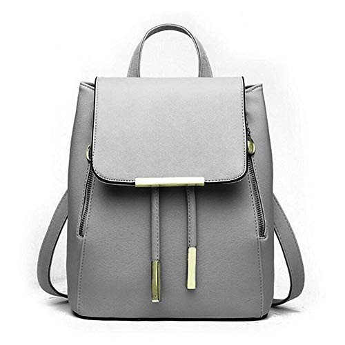 B E LIFE Fashion Shoulder Bag Rucksack PU Leather Women Girls Ladies Backpack Travel bag Dark Grey