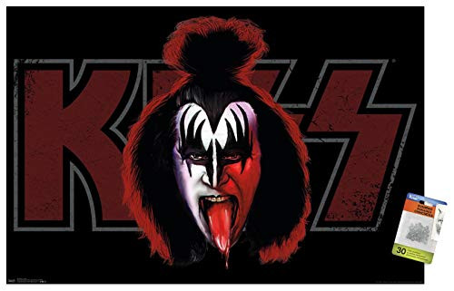 Kiss - Gene Wall Poster with Push Pins