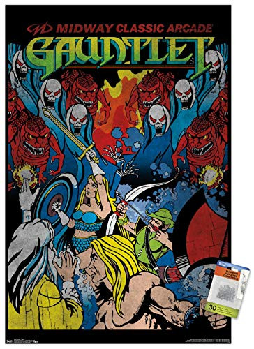 Midway Games - Gauntlet - Cabinet Design Wall Poster with Push Pins