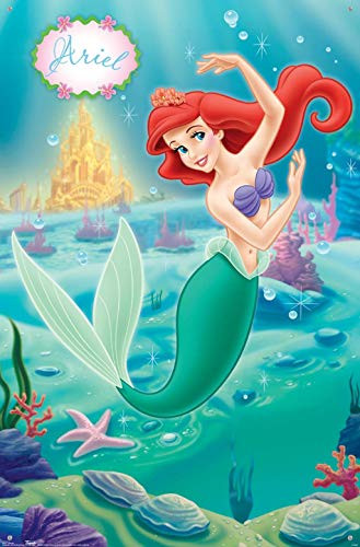 Disney The Little Mermaid - Ariel - Swimming Pose Wall Poster with Push Pins