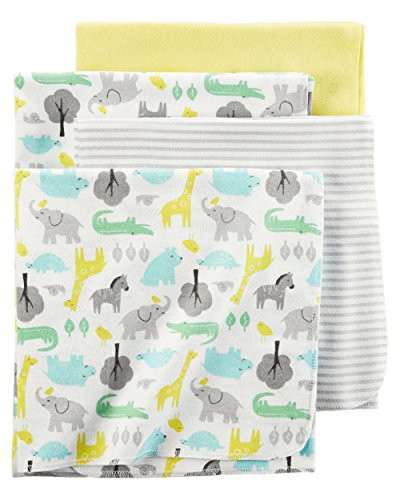 Carter s Flannel Receiving Blankets  Animals