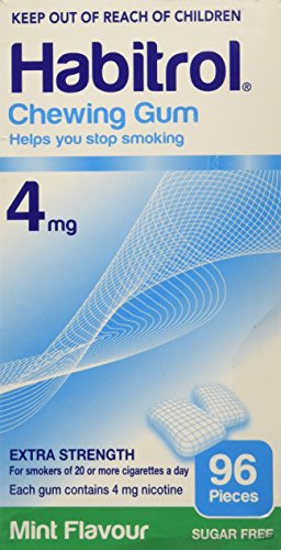 Habitrol Nicotine Gum  4mg MINT flavor COATED gum- 96 pieces per box