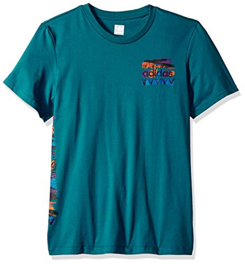adidas Originals Men s Skateboarding FNEE Tee  Real Teal Orange-Collegiate Royal  XS