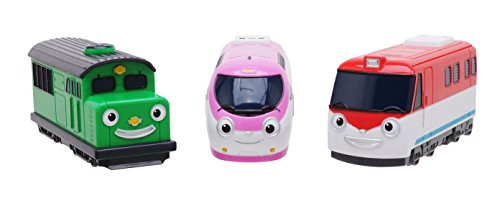 Tayo the Little Bus 120 Titipo and Friends, Pull-Back Toy Train 3pcs Set