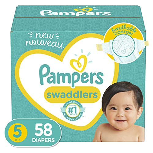 Diapers Size 5  58 Count - Pampers Swaddlers Disposable Baby Diapers  Super Pack