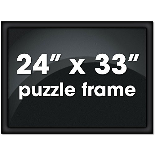 Bits and Pieces - Metal Puzzle Frame - Custom Black Metal Channel Frame fits Puzzles up to 24 X 33 inches
