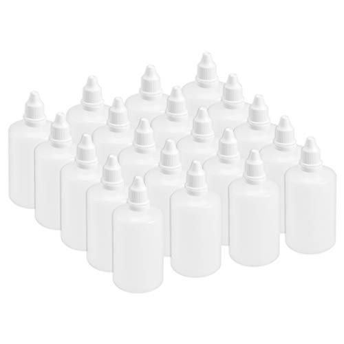 uxcell Plastic Dropper Bottle  100ml-3-4oz Small Mouth Drop Bottles Empty Squeezable Liquid Dropper Bottle 20pcs