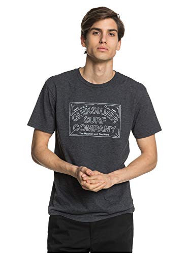 Quiksilver Men s Floating Box TEE  Charcoal Heather  L