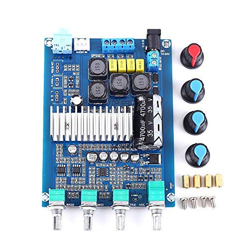 Digital Power Amplifier Board TPA3116 2-0 High Power Amplifier Board Dual-Channel Stereo Audio Amplifier Module Bluetooth Audio Module for DIY Speakers 50W50W DC 12V -24V Digital Power Amplifier Board TPA3116 2-0 High Power Amplifier Board Dual-Channel Stereo Audio Amplifier Module Bluetooth Audio Module for DIY Speakers 50W50W DC 12V -24V