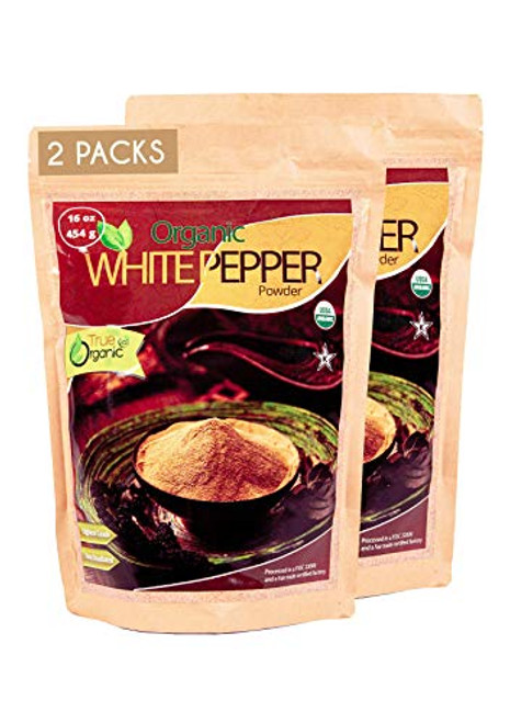 True Organic White Pepper Powder - Ground - USDA Certified Pure Ceylon Premium Quality 2 Lb With Free Recipe E-book True Organic White Pepper Powder - Ground - USDA Certified Pure Ceylon Premium Quality 2 Lb With Free Recipe E-book