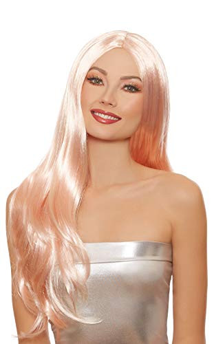 Dreamgirl Women s Long Straight Rose Gold Wig  One Size