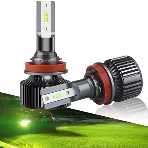 H11 H8 H16 LED Fog Light Bulbs 3800K Lime Green-Lemon Yellow CSP-1860 Chipsets for Headlight Bulb or Fog Lights Replacement