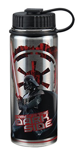 Vandor Star Wars Dark Side 18 Ounce Vacuum Insulated Stainless Steel Bottle  Silver