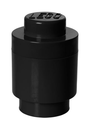 LEGO Black Storage Box Brick 1 Round