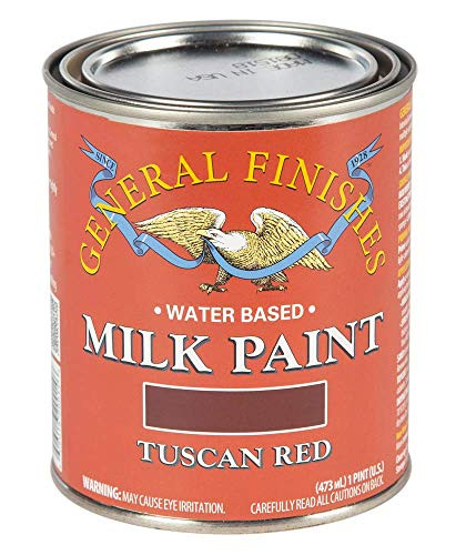 General Finishes Water Based Milk Paint  1 Pint  Tuscan Red