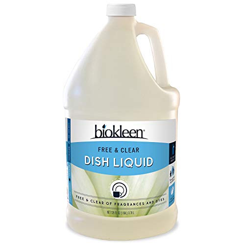 Biokleen Free   Clear Dish Liquid - 1 Gallon - Soap  Dishwashing  Eco-Friendly  Non-Toxic  Plant-Based  No Artificial Fragrance  Colors or Preservatives  Free   Clear  Unscented