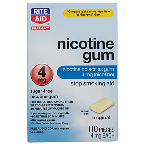 Rite Aid Nicotine Gum  Original Flavor  4mg - 110 ct