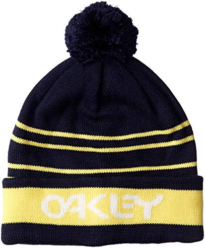 Oakley Men s B1B Logo Striped Beanie Hats One Size Fathom