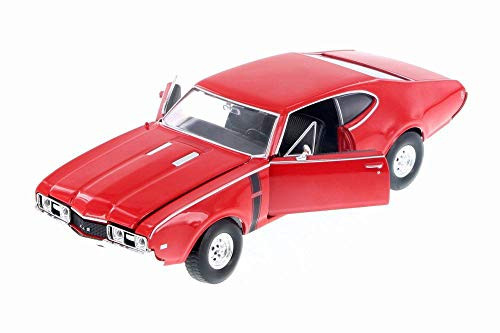 1968 Oldsmobile 442 Red 1-24-1-27 Diecast Model Car by Welly 24024
