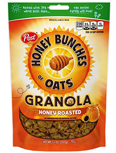 Post Honey Bunches of Oats Granola 10 Ounce Resealable Bag Honey  4-Pack