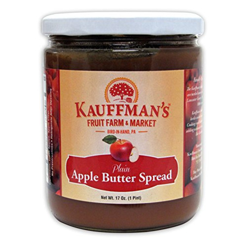 Kauffman s Homemade Plain Apple Butter No Sugar Added 17 Oz- Jar Pack of 2 Jars Kauffman s Homemade Plain Apple Butter No Sugar Added 17 Oz- Jar Pack of 2 Jars