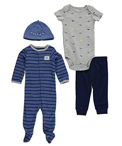 Carter s Baby Boys  4-Piece Take Me Home Set Newborn  Blue Shark
