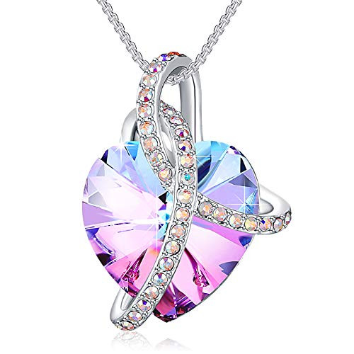 PLATO H Wrapped Heart Necklace Crystals from Swarovski for Women Girl Pendant with Exquisite Gift Box Dainty Jewelry Anniversary Gift for her PLATO H Wrapped Heart Necklace Crystals from Swarovski for Women Girl Pendant with Exquisite Gift Box Dainty Jewelry Anniversary Gift for her