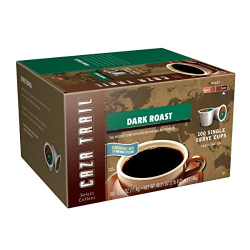 Caza Trail Coffee, Dark Roast, 100 Single Serve Cups