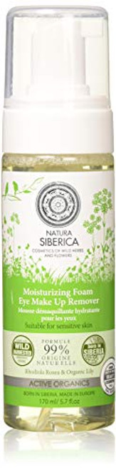 Natura Siberica Natural & Organic Moisturizing Foam For Eye Makeup Remover For Sensitive Skin With Rhodiola Rosea, Lily, Potentilla Supina, Active Organics Herbs 170 Ml (Natura Siberica) Natura Siberica Natural & Organic Moisturizing Foam For Eye Makeup Remover For Sensitive Skin With Rhodiola Rosea, Lily, Potentilla Supina, Active Organics Herbs 170 Ml (Natura Siberica)