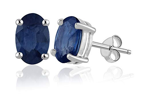 Orchid Jewelry 925 Sterling Silver 2-25 Ct Blue Sapphire Stud Earrings Birthday Gifts For Women Orchid Jewelry 925 Sterling Silver 2-25 Ct Blue Sapphire Stud Earrings Birthday Gifts For Women