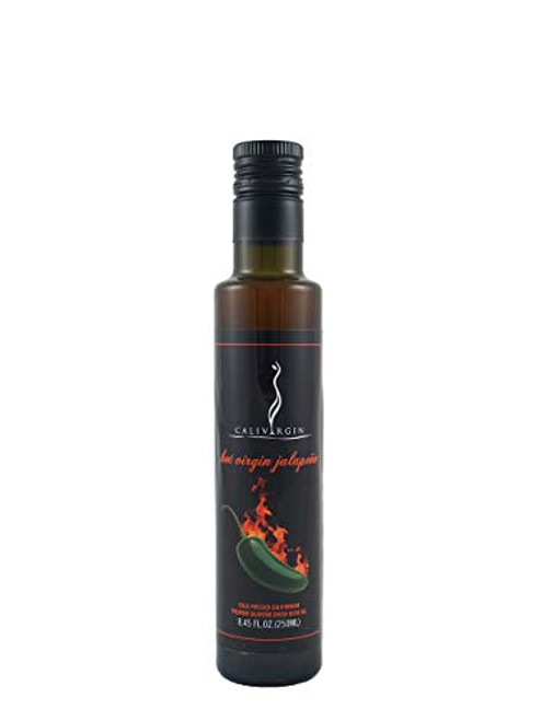 Calivirgin Jalapeno Olive Oil - Jalapeno Infused Extra Virgin Olive Oil - Cold Pressed Olive Oil - Jalapeno Flavored Olive Oil - No Preservatives - Gourmet Olive Oil - Organically Grown Olives - 250ml Calivirgin Jalapeno Olive Oil - Jalapeno Infused Extra Virgin Olive Oil - Cold Pressed Olive Oil - Jalapeno Flavored Olive Oil - No Preservatives - Gourmet Olive Oil - Organically Grown Olives - 250ml