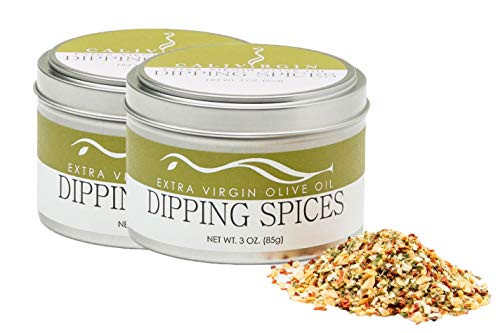 Calivirgin Olive Oil Dipping Spices - Restaurant Style Gourmet Spice Mix - Premium Dip Seasoning Spice Blend - Basil  Sun-dried Tomatoes  Garlic  Parsley   Oregano - Bread Dipping Seasoning Mix - 170g