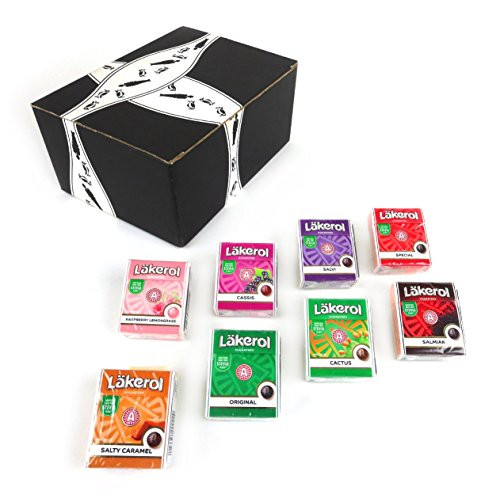 Läkerol Sugarfree Pastilles 8-Flavor Variety One 0-8 oz Package Each in a BlackTie Box 8 Items Total Läkerol Sugarfree Pastilles 8-Flavor Variety One 0-8 oz Package Each in a BlackTie Box 8 Items Total