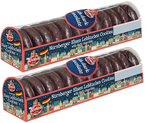 Wicklein Mini Dark Chocolate Nurnberger Lebkuchen Gingerbread 150g Set of 2 Made in Germany Wicklein Mini Dark Chocolate Nurnberger Lebkuchen Gingerbread 150g Set of 2 Made in Germany