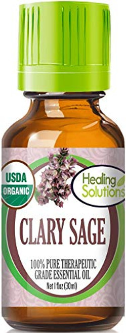 Organic Clary Sage Essential Oil 100 Pure - USDA Certified Organic Best Therapeutic Grade Essential Oil - 30ml Organic Clary Sage Essential Oil 100 Pure - USDA Certified Organic Best Therapeutic Grade Essential Oil - 30ml