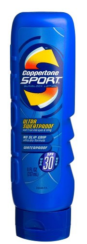Coppertone Sport Sunscreen Lotion  SPF 30  Ultra Sweat-Proof  8-Ounces- Pack of 2