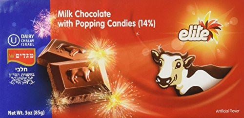 Elite Premium Milk Chocolate Bar With Popping Candies  3oz 12 Pack 14  Pop Rocks