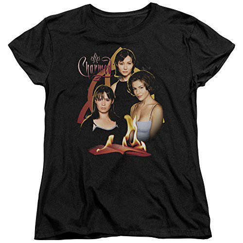 Wicked Tees Womens CHARMED Short Sleeve ORIGINAL THREE Large T-Shirt Tee