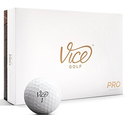 Vice Pro Golf Balls, White (One Dozen)