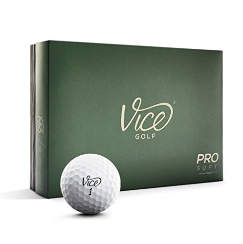 Vice Pro Soft Golf Balls, White (One Dozen)